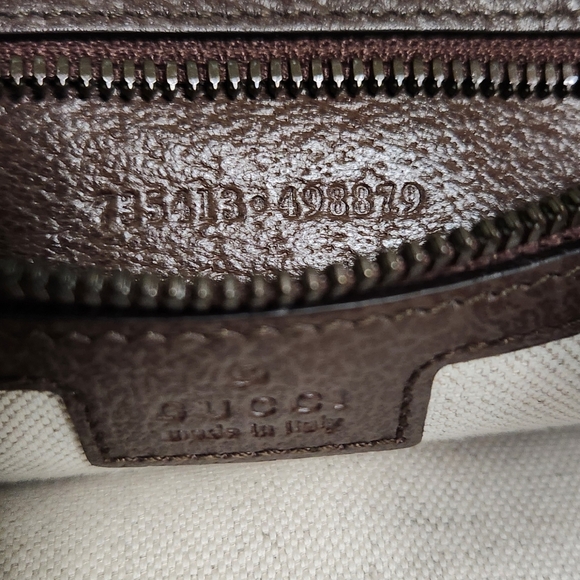 Gucci Ophidia GG Patterned Bag W/Red & Green Stripe 13X9 - Picture 15 of 16